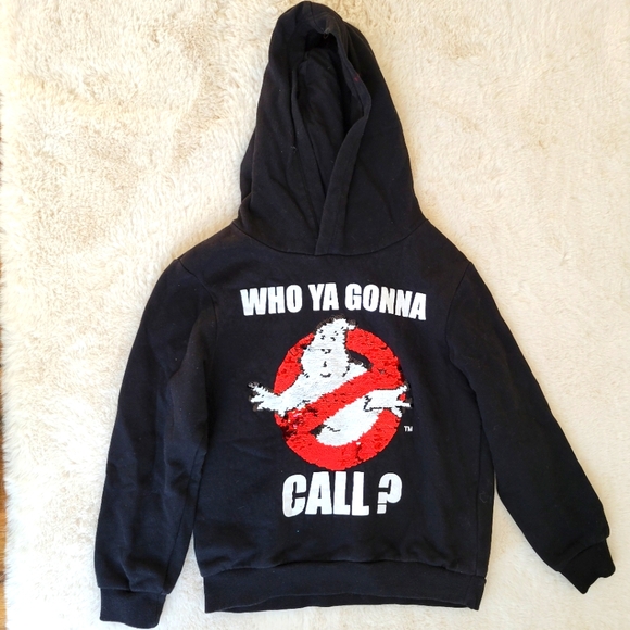 Ghostbusters graphic reversible sequin hooded sweatshirt - Picture 1 of 4